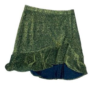 Michael Kors festive skirt mermaid gold mini New Year’s Eve sparkle glitter